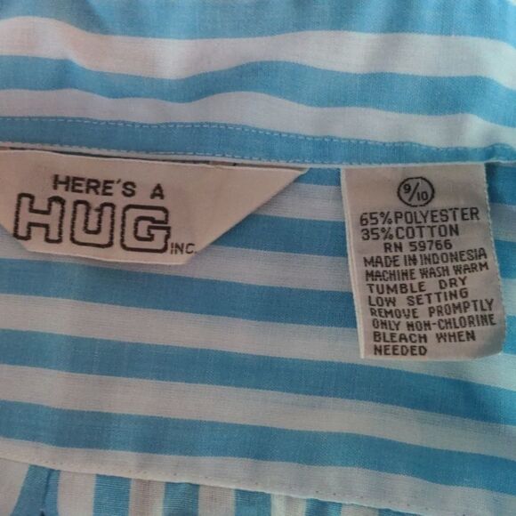 🤩 Vintage blue and white‎ striped shirt 🤩 2 for $20 - Picture 2 of 10